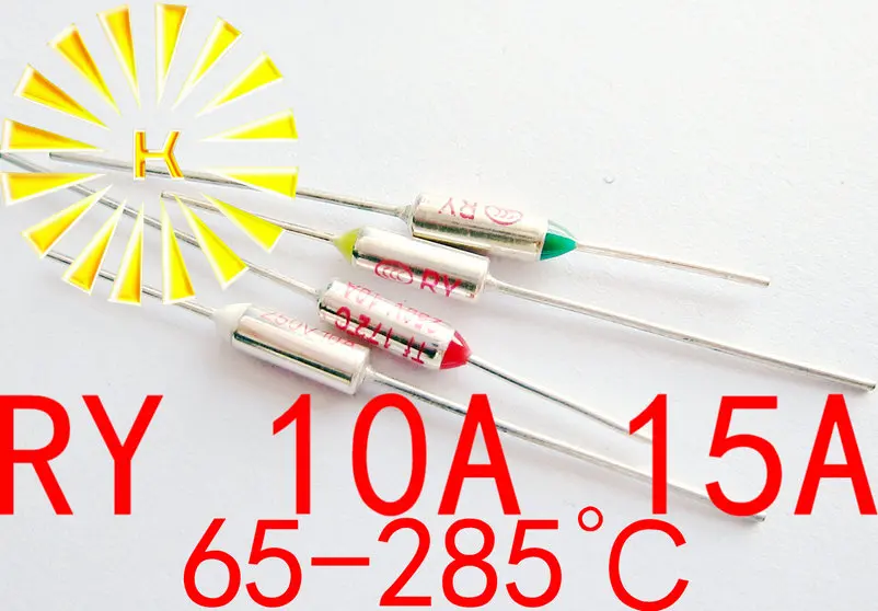RY Thermal Cutoff TF 65-285 degree Thermal-Links 10A 15A 250V Temperature Fuse For Electric Rice Cooker x 100PCS FREE SHIPPING 
RY Thermal Cutoff TF 65-285 degree Thermal-Links 10A 15A 250V Temperature Fuse For Electric Rice Cooker x 100PCS FREE SHIPPING