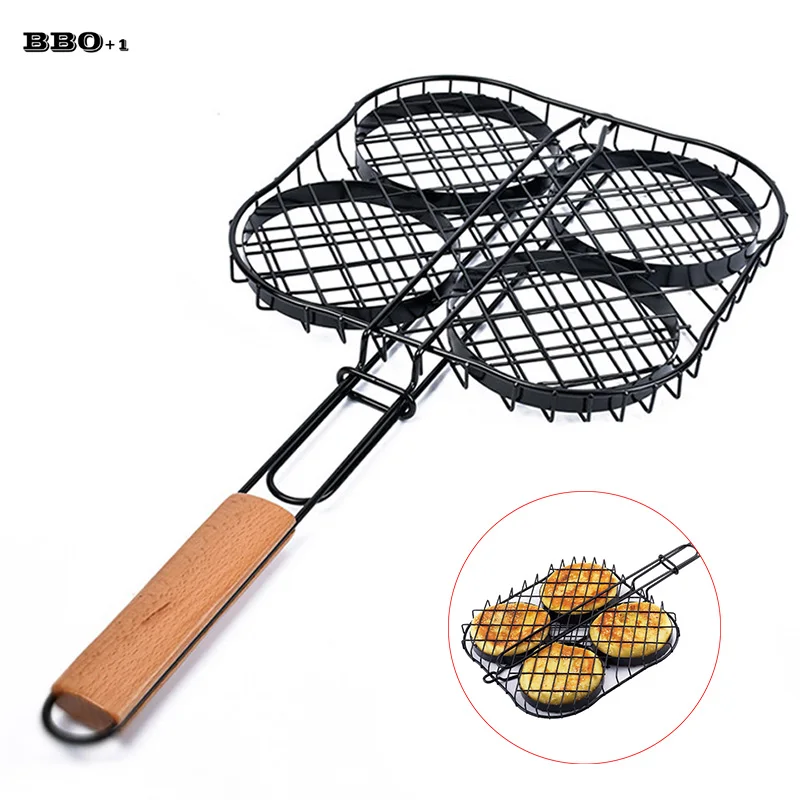 Non-Stick Small Hamburger Grill Basket BBQ Grilling Mini Burger Press Set Wood Handle Small Burger Basket Set BBQ Accessories
Non-Stick Small Hamburger Grill Basket BBQ Grilling Mini Burger Press Set Wood Handle Small Burger Basket Set BBQ Accessories