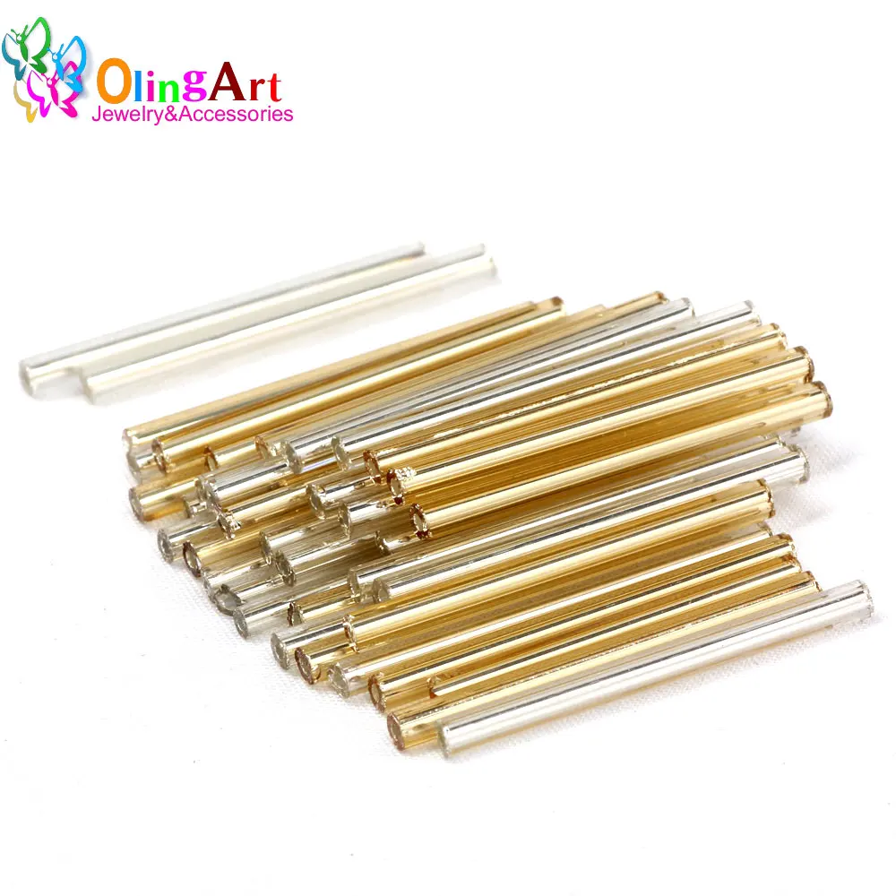 OlingArt Gold and silver Color Tube 2.5x30mm 45g/lot Glass Seed Beads DIY Accessory Earrings Bracelet necklace jewelry making
OlingArt Gold and silver Color Tube 2.5x30mm 45g/lot Glass Seed Beads DIY Accessory Earrings Bracelet necklace jewelry making