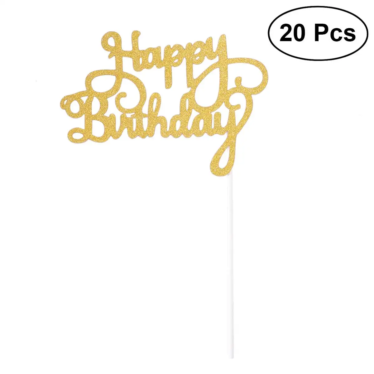 20 Pcs Cake Topper Paper Cake Insertion Card Glitter Happy Birthday Printed Words Cake Cupcake for Halloween Birthday
20 Pcs Cake Topper Paper Cake Insertion Card Glitter Happy Birthday Printed Words Cake Cupcake for Halloween Birthday