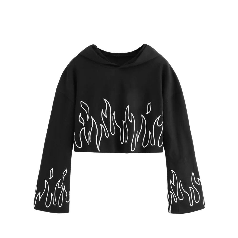 Women Sweatshirt Fashion Printed Women's Long Sleeve Flame Printed Hoodie Drawstring Raglan Sweatshirt
Women Sweatshirt Fashion Printed Women's Long Sleeve Flame Printed Hoodie Drawstring Raglan Sweatshirt