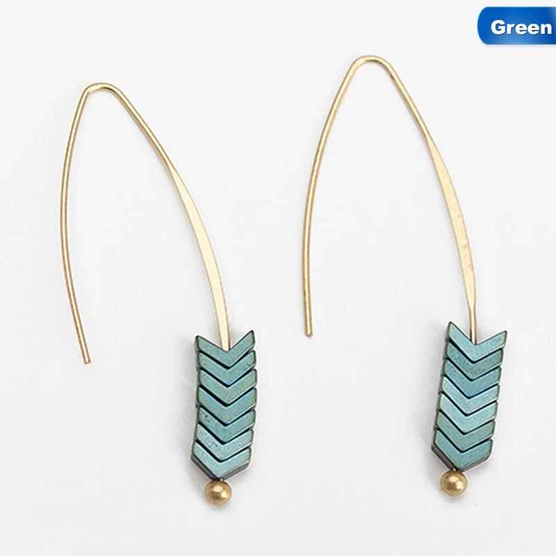 New Hot Natural Stone Simple Earings Zinc Alloy Colorful Geometric Arrow Earings Fashion Jewelry Bohemian Earrings For Women
New Hot Natural Stone Simple Earings Zinc Alloy Colorful Geometric Arrow Earings Fashion Jewelry Bohemian Earrings For Women