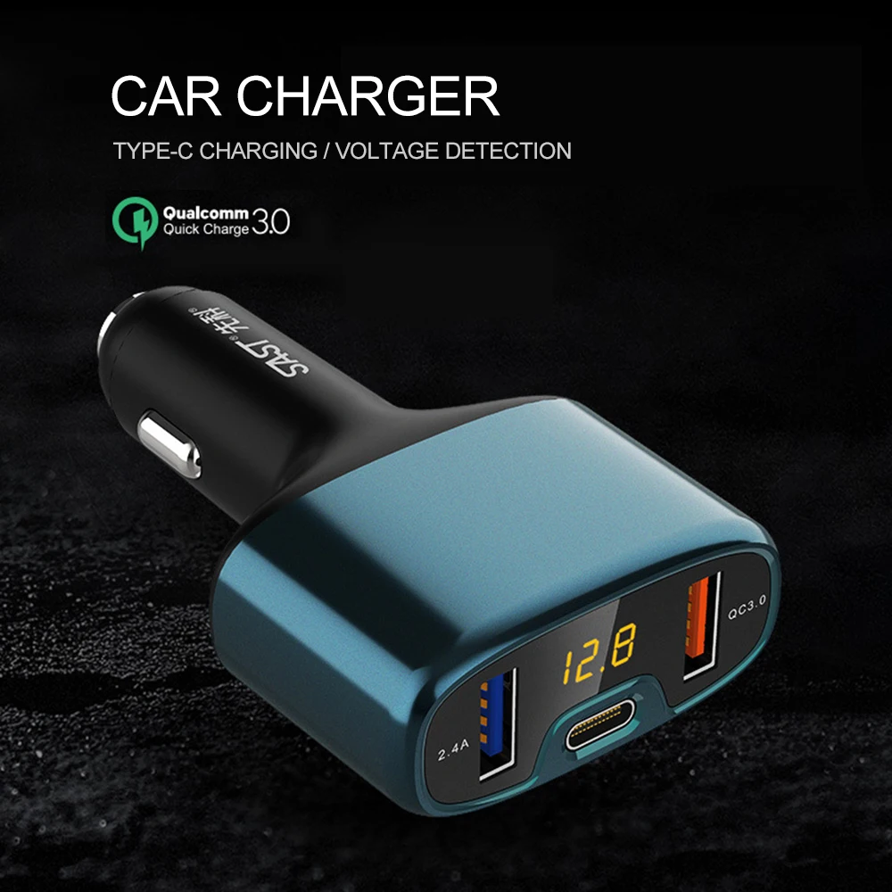 Fast Charge Car Charger QC3.0 with A Voltage Digital Monitoring Type-C+usb Fast Charge
Fast Charge Car Charger QC3.0 with A Voltage Digital Monitoring Type-C+usb Fast Charge