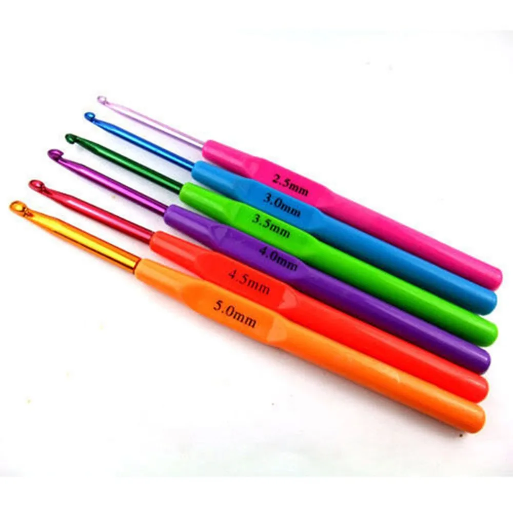 New Arrival 6Pcs Colorful Soft Plastic Handle Alumina Crochet Hooks Knitting Needles Set For Loom Tool Band DIY Crafts
New Arrival 6Pcs Colorful Soft Plastic Handle Alumina Crochet Hooks Knitting Needles Set For Loom Tool Band DIY Crafts