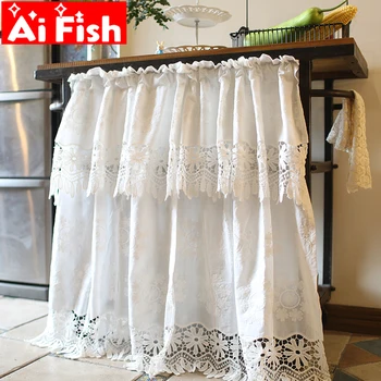 American Luxury two layers hollow lace tulle for bay windows pure white cotton curtain fabrics for kitchen short curtain QT042#4
American Luxury two layers hollow lace tulle for bay windows pure white cotton curtain fabrics for kitchen short curtain QT042#4
