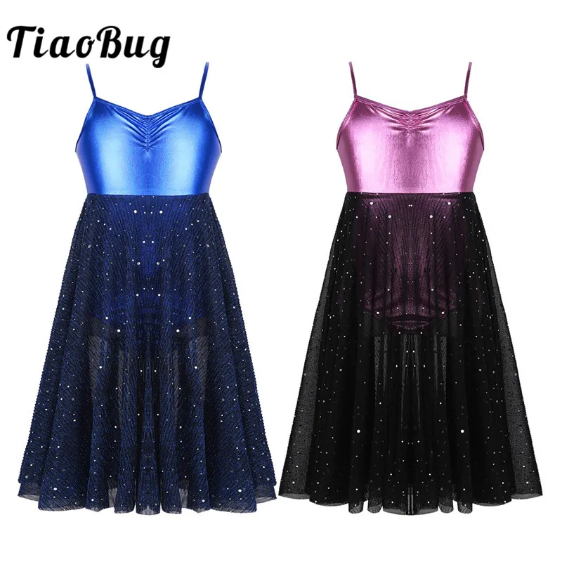 TiaoBug Girls Ballet Tutu Dress Glossy Spaghetti Straps Shiny Sequins Mesh Ballerina Stage Leotard Kids Lyrical Dance Costumes
TiaoBug Girls Ballet Tutu Dress Glossy Spaghetti Straps Shiny Sequins Mesh Ballerina Stage Leotard Kids Lyrical Dance Costumes