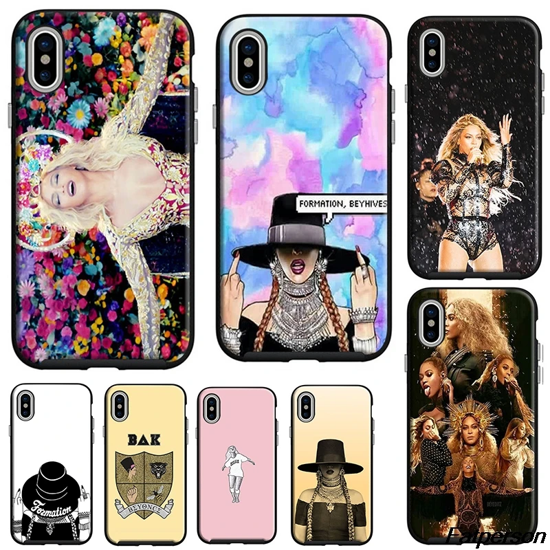 Beyonce Жизель Ноулз для Samsung s8 s9plus S6 S7 Edge черный мягкий силиконовый чехол Apple iPhone 6 s 7