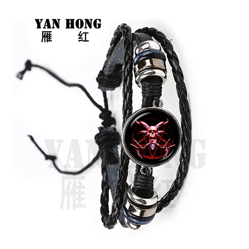 2018 Supernatural Pentagram Glass Dome Bracelet Gothic Pendant Satanism Evil Occult Pentacle Jewelry Pagan Charm Chain Bangle
2018 Supernatural Pentagram Glass Dome Bracelet Gothic Pendant Satanism Evil Occult Pentacle Jewelry Pagan Charm Chain Bangle