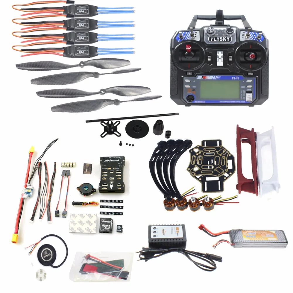 DIY FPV Drone Quadcopter 4-axle Aircraft Kit 450 Frame PXI PX4 Flight Control 920KV Motor GPS FS-i6 Transmitter
DIY FPV Drone Quadcopter 4-axle Aircraft Kit 450 Frame PXI PX4 Flight Control 920KV Motor GPS FS-i6 Transmitter