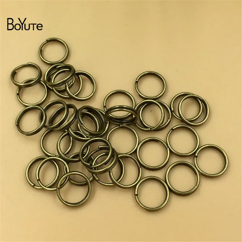 BoYuTe (100 Gbag) Metal Bronze Silver Gold White K Double Loop Jump Rings Connector Diy Jewelry Findings Components (4)
