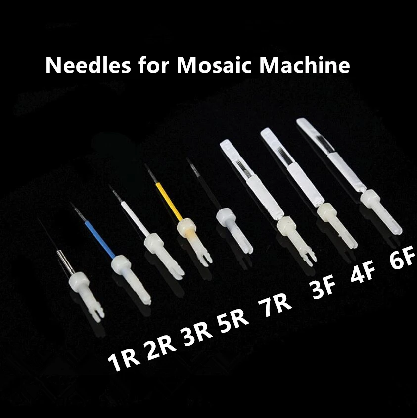 50Pcs 1-7R Prong Round Card Permanent Makeup Eyebrow Eyeliner Lips Piercing Needles for Biotouch Mosaic Tattoo Machine