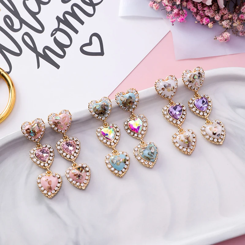 MENGJIQIAO 2019 New Colorful Shell Love Heart Crystal Long Pendientes Mujer Moda Statement Rhinestone Drop Earrings For
MENGJIQIAO 2019 New Colorful Shell Love Heart Crystal Long Pendientes Mujer Moda Statement Rhinestone Drop Earrings For