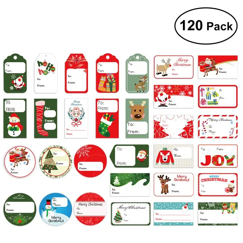 120PCS Gift Tag Stickers Christmas Self Adhesive Gift Tag Stickers Assorted Designs Holiday Present Labels
120PCS Gift Tag Stickers Christmas Self Adhesive Gift Tag Stickers Assorted Designs Holiday Present Labels