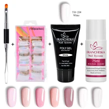 Francheska polygel conjunto poli gel kit camuflagem poli gel rápido construtor dedo extensão geléia poligel arte do prego gellak nagels oje(China)