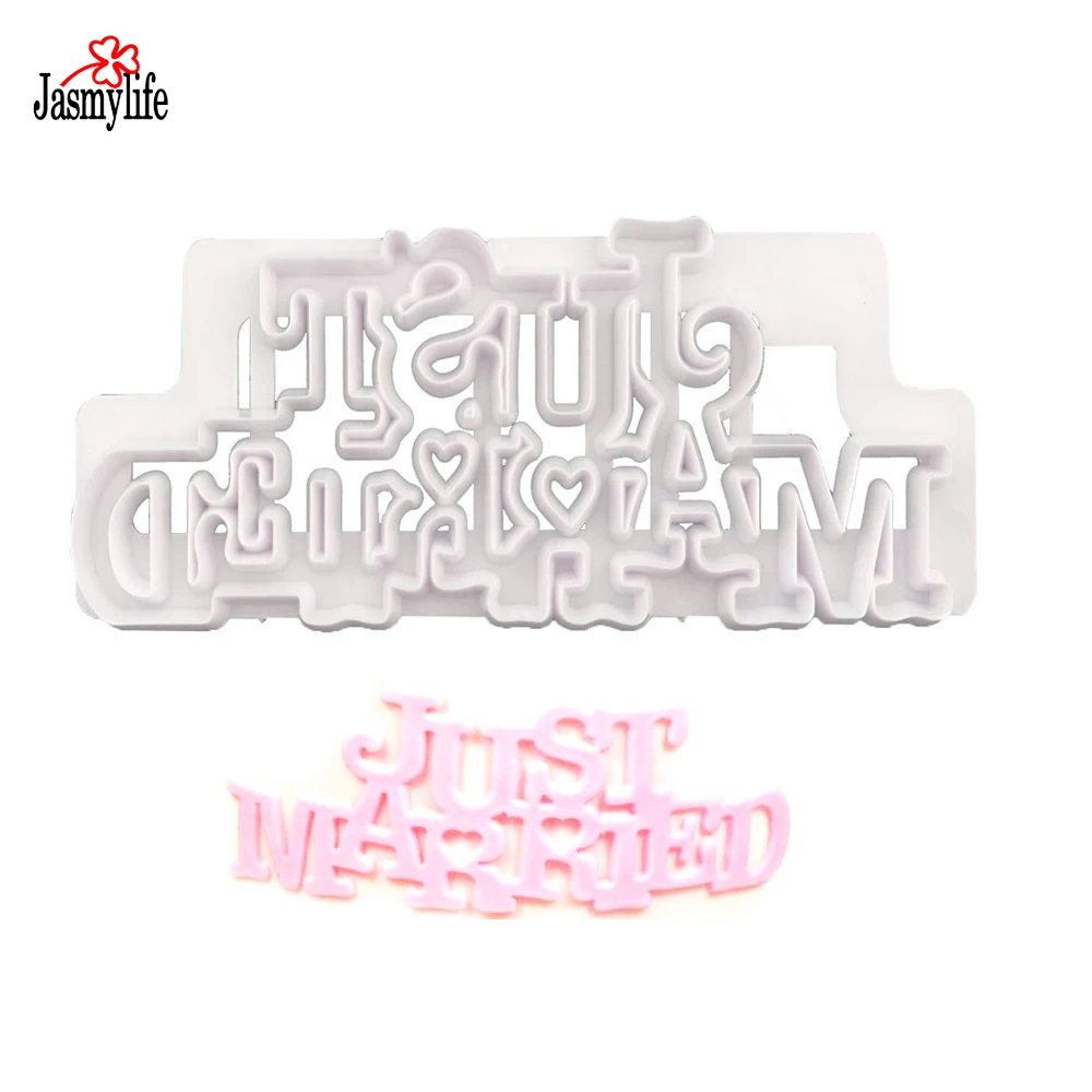 Jasmylife Curved Words Just Married Plastic Sugarcraft Cutter Fondant Cutter Cake Mold Cookie Biscuit Mold Cake Decorating Tools
Jasmylife Curved Words Just Married Plastic Sugarcraft Cutter Fondant Cutter Cake Mold Cookie Biscuit Mold Cake Decorating Tools