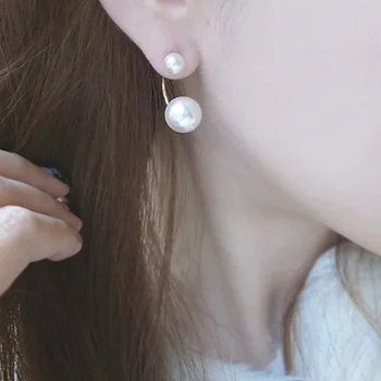 Pendientes New 2018 Two Wear Ways Brinco Boucle Bijoux Double Imitation Pearl Stud Earrings For Women Wedding Girl Jewelry
Pendientes New 2018 Two Wear Ways Brinco Boucle Bijoux Double Imitation Pearl Stud Earrings For Women Wedding Girl Jewelry
