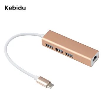 Kebidu USB C to Ethernet Adapter with Type C USB 3.0 HUB 3 Ports RJ45 Network Card Lan Adapter for Macbook USB-C
Kebidu USB C to Ethernet Adapter with Type C USB 3.0 HUB 3 Ports RJ45 Network Card Lan Adapter for Macbook USB-C