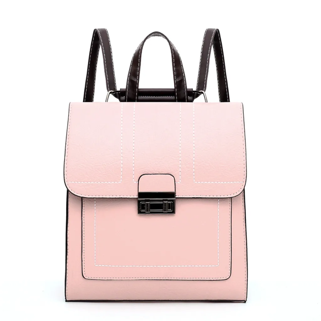 Famous Brand Backpack Women Backpacks Solid Vintage School Bags for Girls pink PU Leather mochila Women Backpack sac a dos femme
Famous Brand Backpack Women Backpacks Solid Vintage School Bags for Girls pink PU Leather mochila Women Backpack sac a dos femme