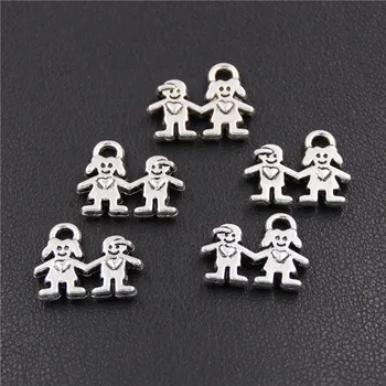 50pcs Silver Color Color Boy And Girl Best Friend Charm Diy Handmade Lover Jewelry A1880
50pcs Silver Color Color Boy And Girl Best Friend Charm Diy Handmade Lover Jewelry A1880