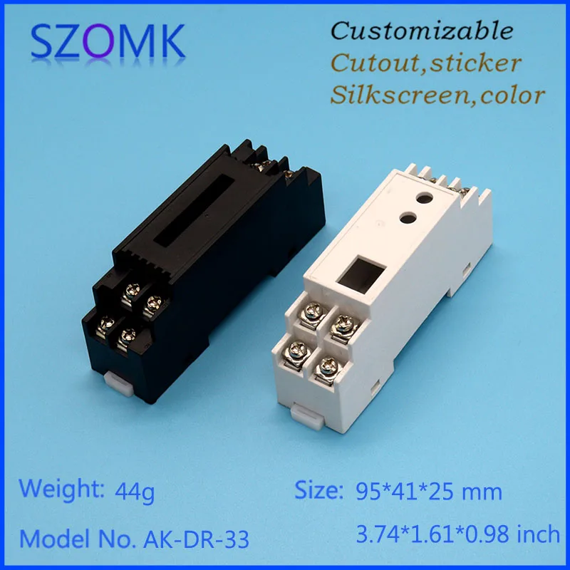 1 piece, 95*41*25mm hot selling abs plastic enclosure outlet boxes din rail project box wall mounting plastic junction box
1 piece, 95*41*25mm hot selling abs plastic enclosure outlet boxes din rail project box wall mounting plastic junction box