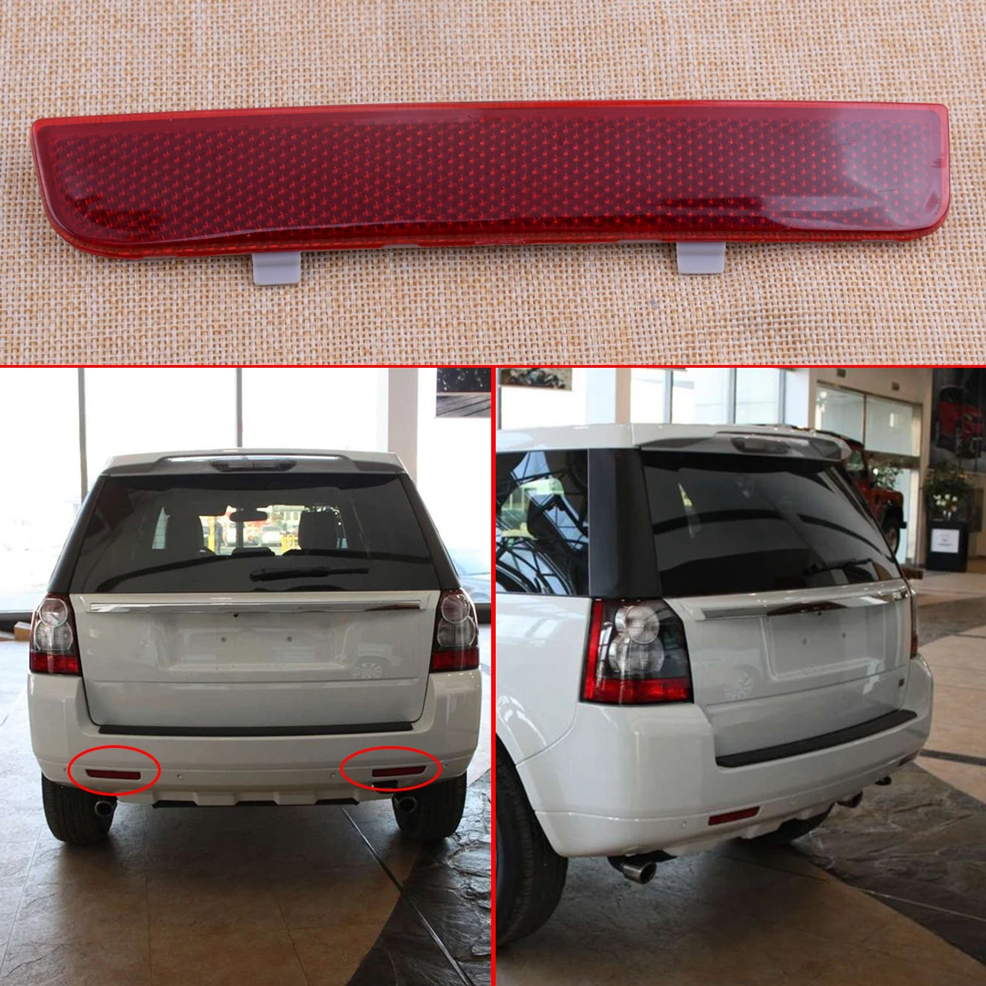 DWCX 1Pc LH Rear Bumper Red Reflector LR006349 Fit For Land Rover LR2 Range Rover 2008 2009 2010 2011 2012
DWCX 1Pc LH Rear Bumper Red Reflector LR006349 Fit For Land Rover LR2 Range Rover 2008 2009 2010 2011 2012
