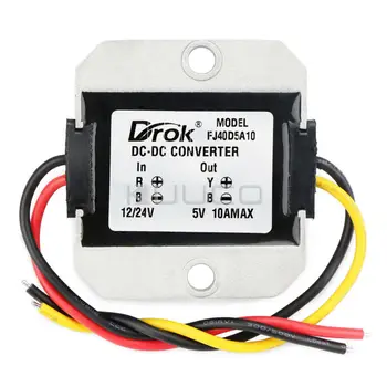 50W Power Adapter DC 8~40V 12V/24V to 5V 10A Buck Power Supply Module/Voltage Regulator/fCar Converter/Driver Module
50W Power Adapter DC 8~40V 12V/24V to 5V 10A Buck Power Supply Module/Voltage Regulator/fCar Converter/Driver Module