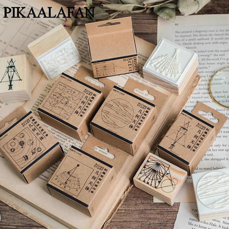 PIKAALAFAN Geometric Celestial Series Boxes Wood Stamp Scrapbook DIY Photo Album Card Decoration Craft Wooden Rubber Stamp Toy
PIKAALAFAN Geometric Celestial Series Boxes Wood Stamp Scrapbook DIY Photo Album Card Decoration Craft Wooden Rubber Stamp Toy