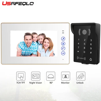 USAFEQLO 7'' TFT LCD Wired Video Door Phone Visual Video Intercom Speakerphone Intercom System With Waterproof Outdoor IR Camera
USAFEQLO 7'' TFT LCD Wired Video Door Phone Visual Video Intercom Speakerphone Intercom System With Waterproof Outdoor IR Camera