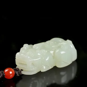 Xinjiang Hetian Jade White jade Money Pixiu pendant recruit money back Pixiu Jade Jade
Xinjiang Hetian Jade White jade Money Pixiu pendant recruit money back Pixiu Jade Jade