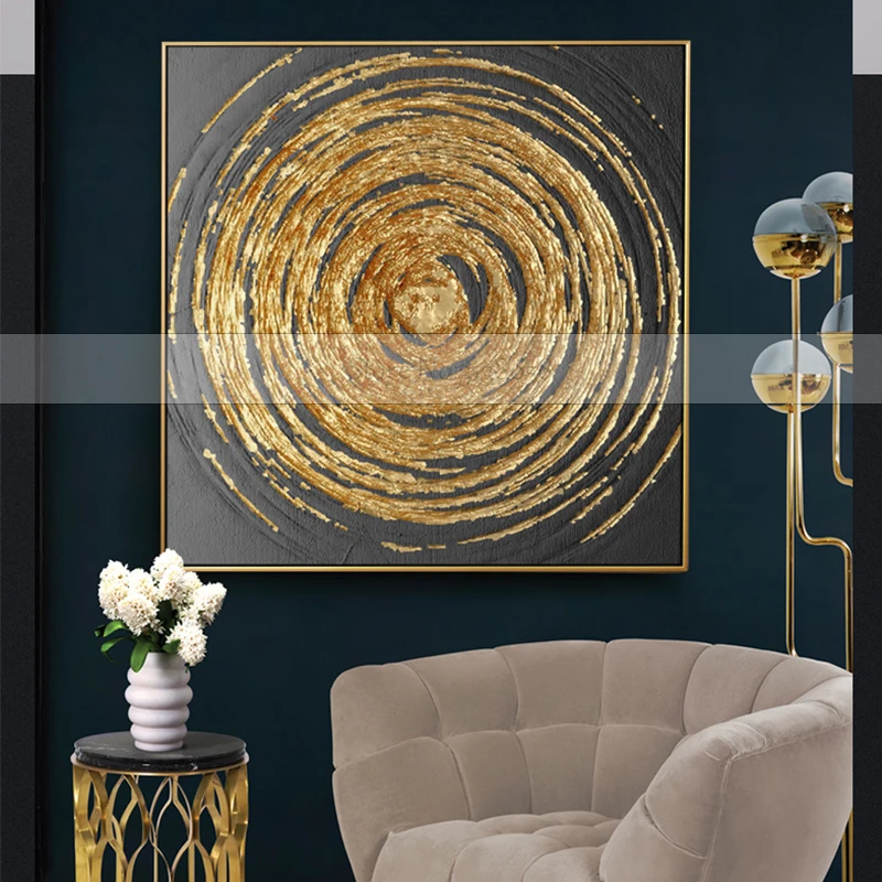 Handmade 1 piece golden Circles modern contemporary abstract oil painting on canvas wall art pictures for living room home decor
Handmade 1 piece golden Circles modern contemporary abstract oil painting on canvas wall art pictures for living room home decor