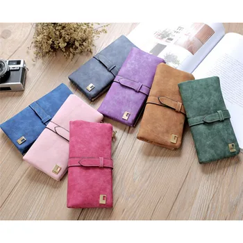 Fashion Leather Zipper Wallet Women Wallets Drawstring Nubuck Women's Long Design Purse Two Fold More Color Clutch
Fashion Leather Zipper Wallet Women Wallets Drawstring Nubuck Women's Long Design Purse Two Fold More Color Clutch