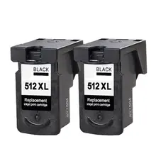 2pk Compatible Canon PG 512 Black Ink Cartridges For Pixma MP230 MP235 MP240 MP250 MP260 MP270 MP272