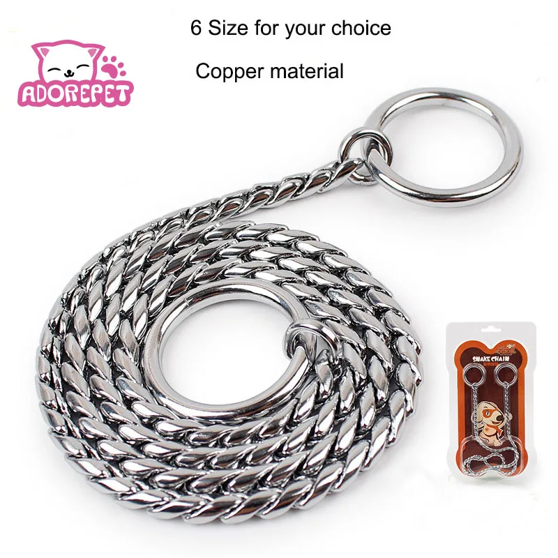 Metal small big large dog collar chain Leashes dog puppy pitbull golden retriever Snake P walking training Leash lead collar
Metal small big large dog collar chain Leashes dog puppy pitbull golden retriever Snake P walking training Leash lead collar