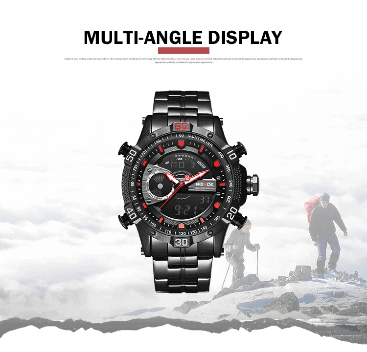 WEIDE Luxury Watch Sport Men Digital Stainless Steelin Quartz LCD Watches Water Resistant Analog Alarm Clock Steampunk saat 6902
WEIDE Luxury Watch Sport Men Digital Stainless Steelin Quartz LCD Watches Water Resistant Analog Alarm Clock Steampunk saat 6902