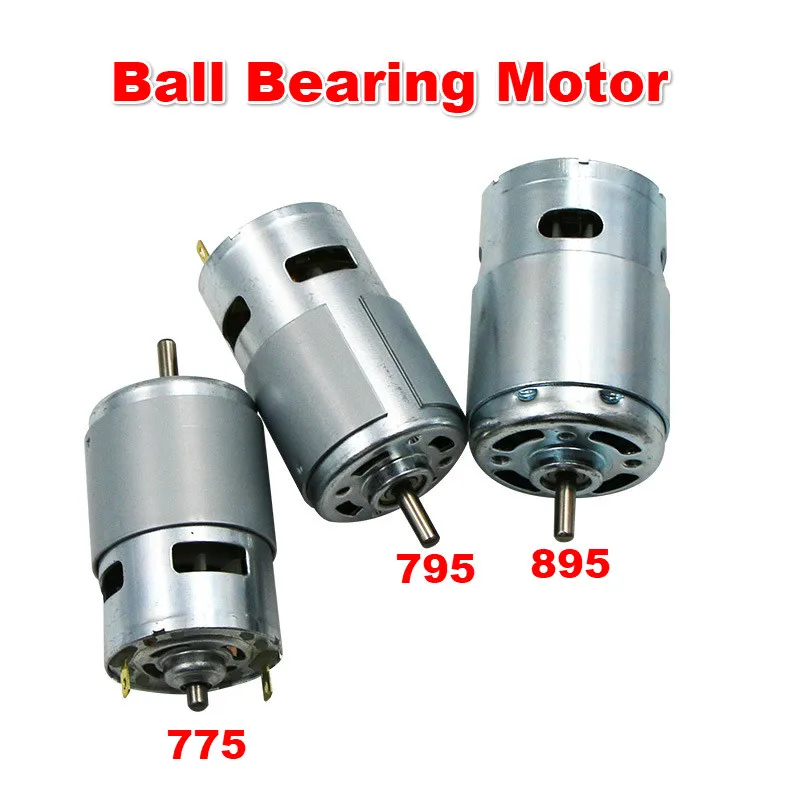 DC12V мотор 775/795/895 двойной шариковый подшипник 6000 12000RPM Высокий крутящий момент