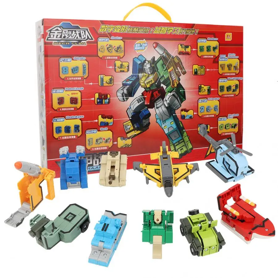 Assembling Building Blocks Educational Toys Action Figure Transformation Number Robot Deformation Robot Toy for Children
Assembling Building Blocks Educational Toys Action Figure Transformation Number Robot Deformation Robot Toy for Children