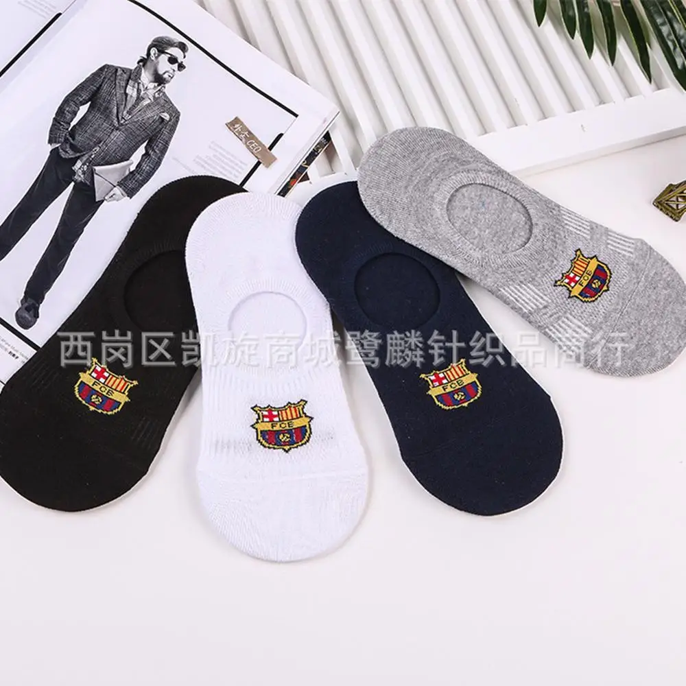 Barcelona FCB print socks fashion novelty personalized invisible men spring summer sweat absorbent non slip black cotton sock
Barcelona FCB print socks fashion novelty personalized invisible men spring summer sweat absorbent non slip black cotton sock