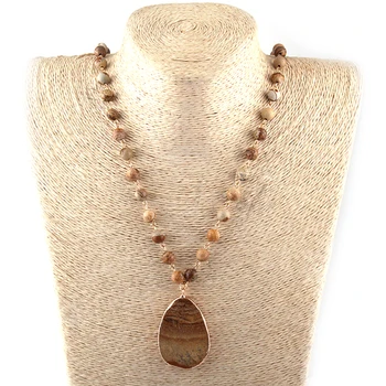 Free Shipping Fashion Semi Precious Stones Rosary Chain Stone Drop Pendant Necklaces Women Ethnic Necklace
Free Shipping Fashion Semi Precious Stones Rosary Chain Stone Drop Pendant Necklaces Women Ethnic Necklace