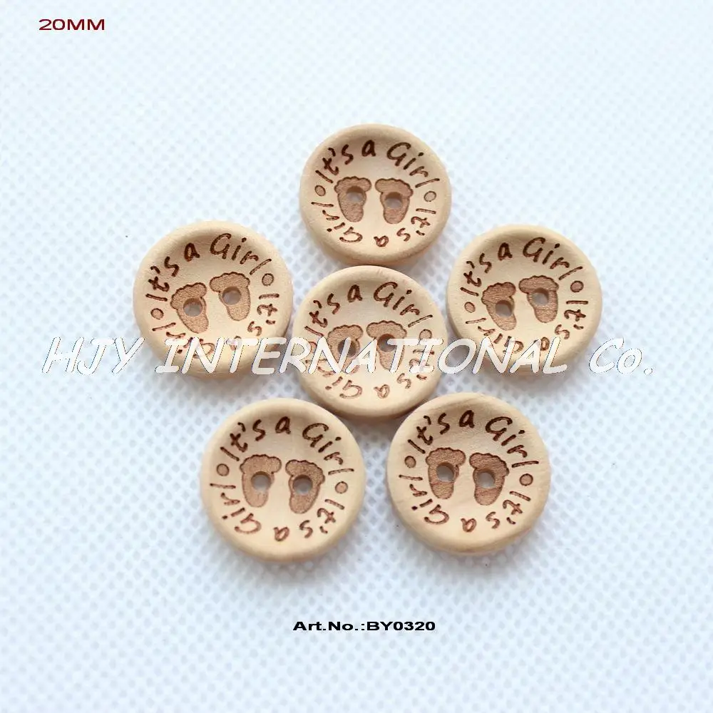 (50pcs/lot) 20mm " It's a Girl" Buttons Natural Wooden Sewing Buttons Baby Shower 2 Holes -BY0320
(50pcs/lot) 20mm " It's a Girl" Buttons Natural Wooden Sewing Buttons Baby Shower 2 Holes -BY0320