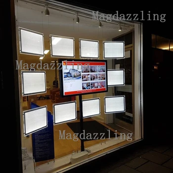 A3 Hanging System Acrylic Poster Frame LED Window Display Light Pocket for Real Estate Agent,Shop,Property Center,Travel Agency
A3 Hanging System Acrylic Poster Frame LED Window Display Light Pocket for Real Estate Agent,Shop,Property Center,Travel Agency