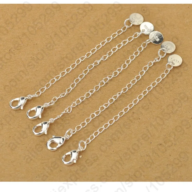 925 Sterling Silver Extension Tail Chains With Tag Lobster Clasps For Necklace Bracelet DIY Jewelry Accessory Findings
925 Sterling Silver Extension Tail Chains With Tag Lobster Clasps For Necklace Bracelet DIY Jewelry Accessory Findings