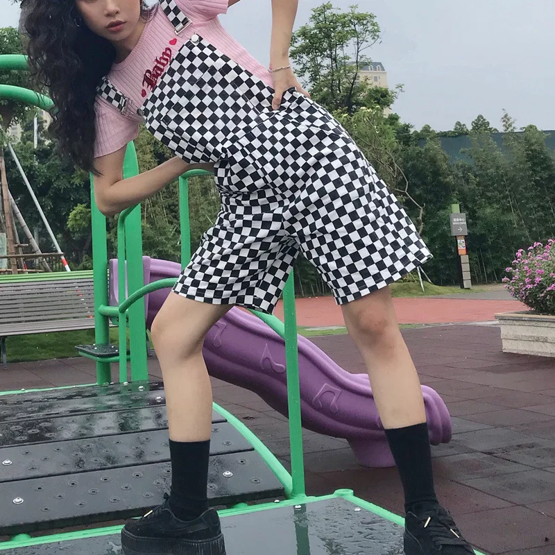 Plus Size Summer Streetwear Hiphop 2019 Korean Harajuku Ulzzang Plaid Overalls Cotton Denim Short Pant Playsuit Suspender Romper
Plus Size Summer Streetwear Hiphop 2019 Korean Harajuku Ulzzang Plaid Overalls Cotton Denim Short Pant Playsuit Suspender Romper