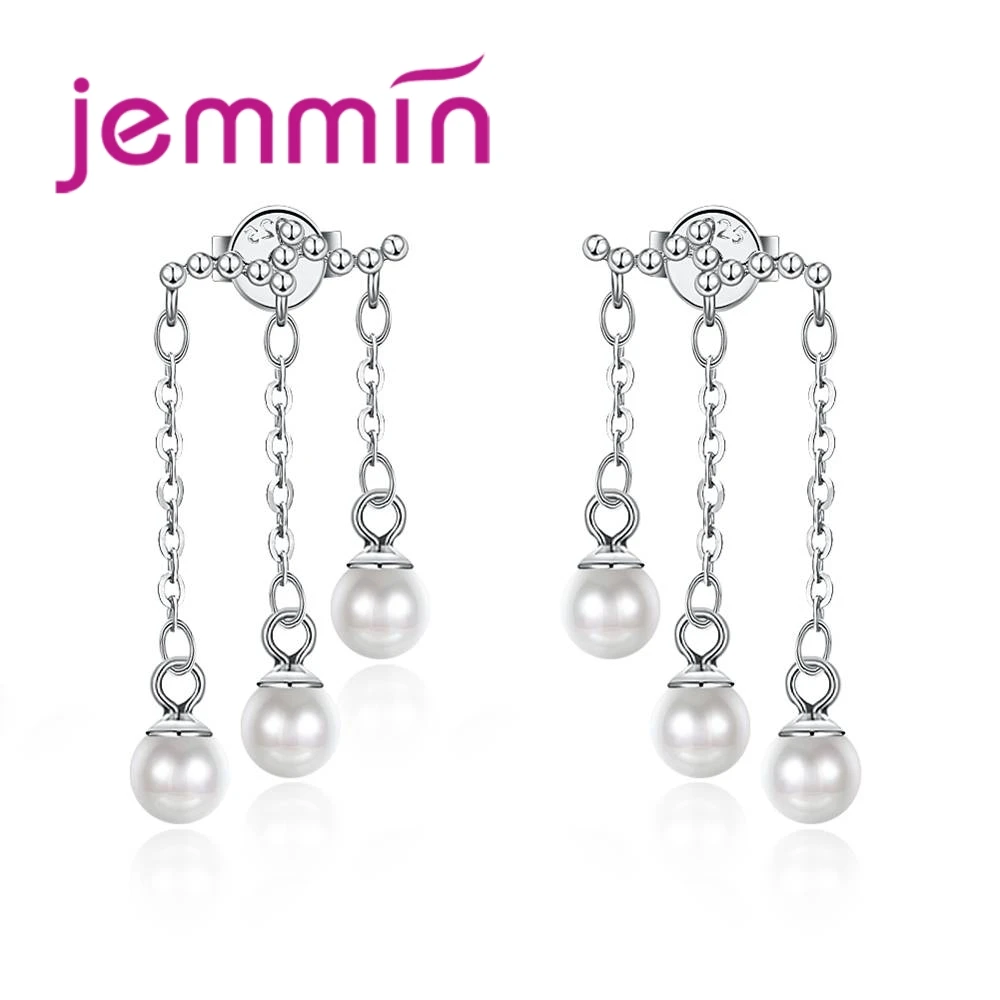 JEMMIN New Arrival Three Chains Pendant Earrings With Pearl 925 Sterling Silver Cool Jewelry For Women Girls Party Factory Price
JEMMIN New Arrival Three Chains Pendant Earrings With Pearl 925 Sterling Silver Cool Jewelry For Women Girls Party Factory Price