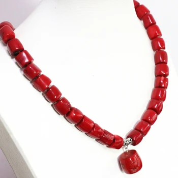 Fashion top quality natural red coral irregular 11*15mm tube barrel beads 13*18mm pendant charms necklace 18inch B1505
Fashion top quality natural red coral irregular 11*15mm tube barrel beads 13*18mm pendant charms necklace 18inch B1505