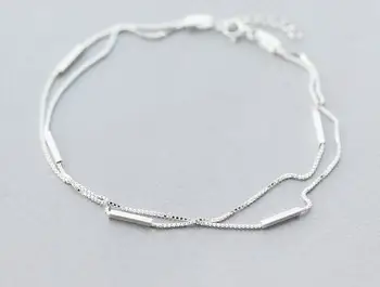 1pc 925 Sterling silver Multi-Rows/layers lUCKY Bar chain Anklet bracelet jewelry LS273
1pc 925 Sterling silver Multi-Rows/layers lUCKY Bar chain Anklet bracelet jewelry LS273