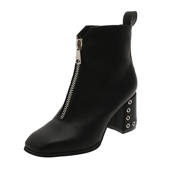 women ankle boots fashion rivet big heels metal zipper ladies shoes zapatos de mujer tenis feminino high heels women boots shoes
women ankle boots fashion rivet big heels metal zipper ladies shoes zapatos de mujer tenis feminino high heels women boots shoes