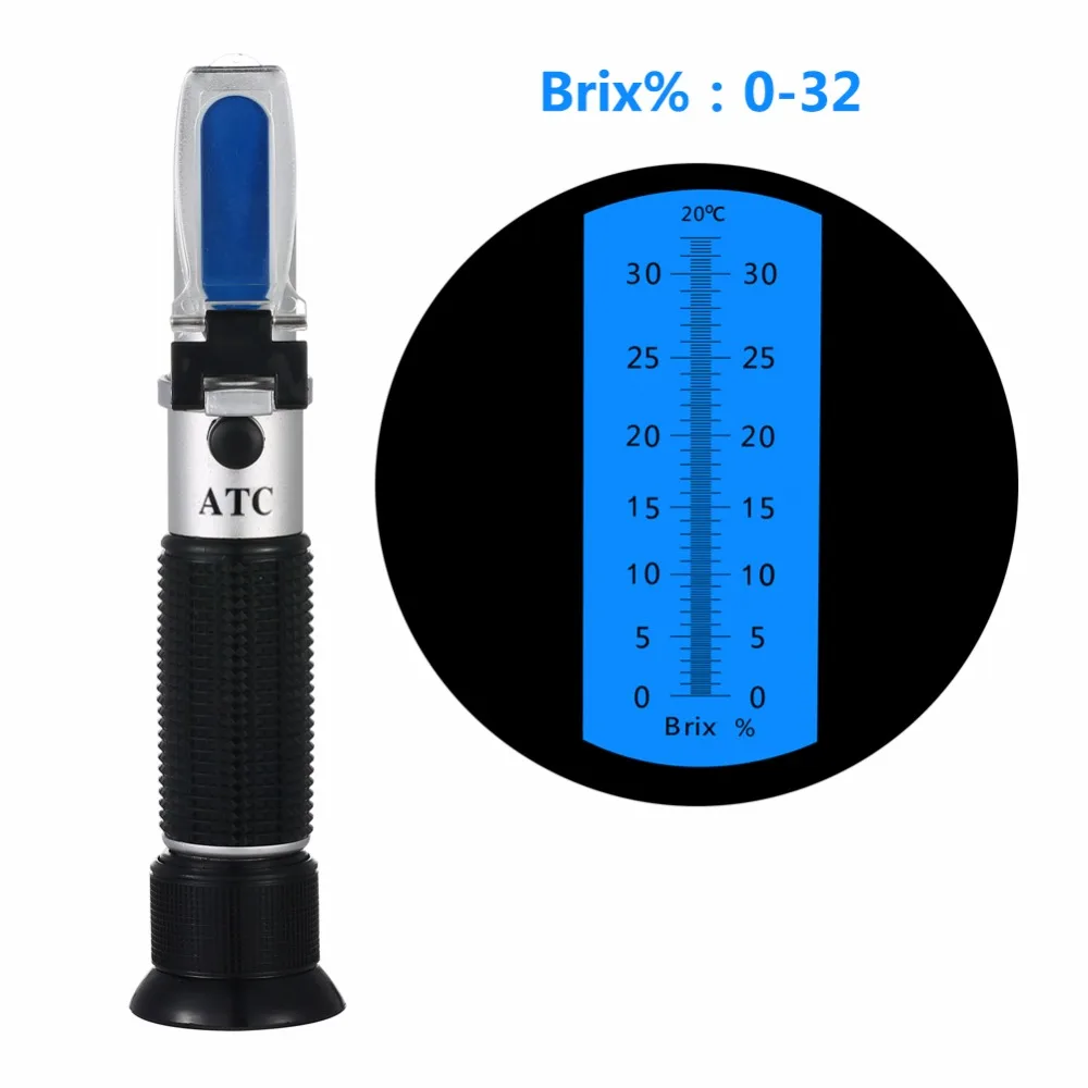 2016 New Hand Held Brix Refractometer For Sugar Beer Brix Test Optical 0-32% Brix ATC Refractometer Meter Refratometro
2016 New Hand Held Brix Refractometer For Sugar Beer Brix Test Optical 0-32% Brix ATC Refractometer Meter Refratometro