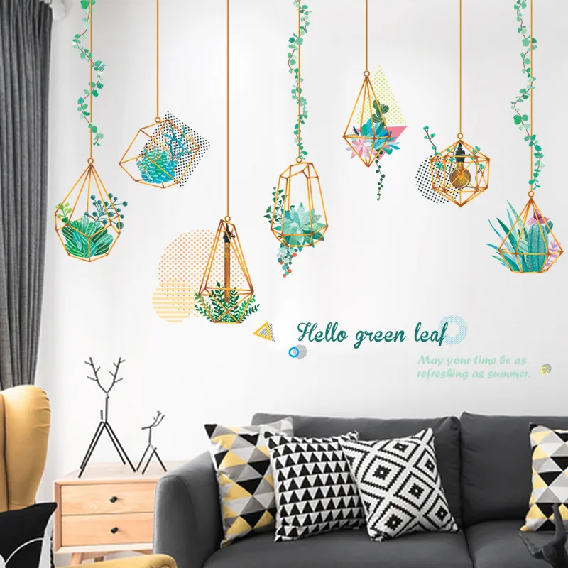 Ins green leaf succulent wall sticker self-adhesive living room bedroom fresh wall creative hanging ornament Sticker removable
Ins green leaf succulent wall sticker self-adhesive living room bedroom fresh wall creative hanging ornament Sticker removable