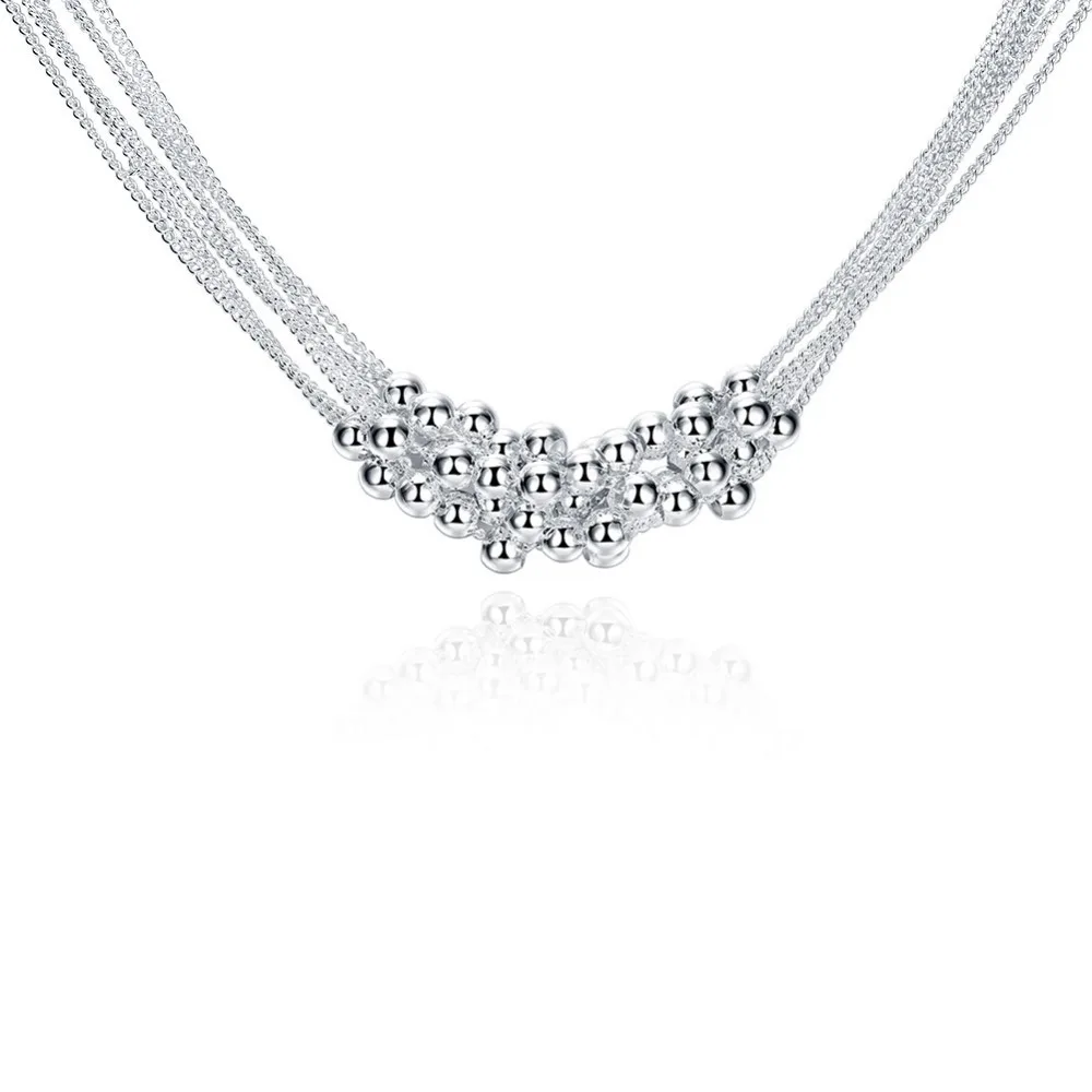925 Sterling Silver Necklace Fashion Jewelry Hot New 6 Road 925 Sand Beads Necklace Silver 18 Inches Fashion women Free Shipping
925 Sterling Silver Necklace Fashion Jewelry Hot New 6 Road 925 Sand Beads Necklace Silver 18 Inches Fashion women Free Shipping