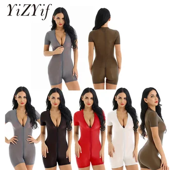 YiZYiF Women Bodysuits One Piece See Through Sheer Lingerie Short Sleeve Double Zipper Short Bodycon Bodysuit Jumpsuit Romper
YiZYiF Women Bodysuits One Piece See Through Sheer Lingerie Short Sleeve Double Zipper Short Bodycon Bodysuit Jumpsuit Romper